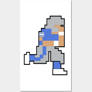 Tecmo Bowl Detroit 8-bit DET Posters and Art